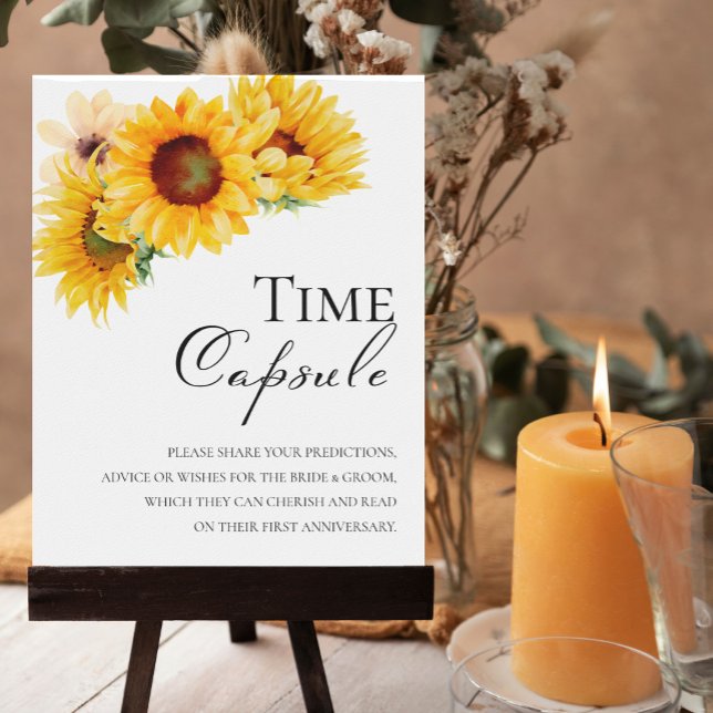 Fall Wedding First Anniversary Time Capsule Sign (Creator Uploaded)