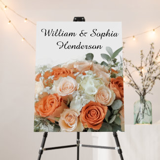 Fall Wedding Floral Sign