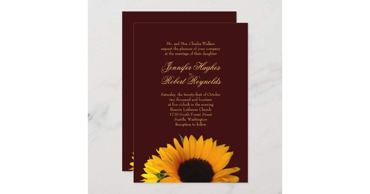 Fall Wedding Invitation | Zazzle