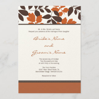 Fall Wedding Invitation