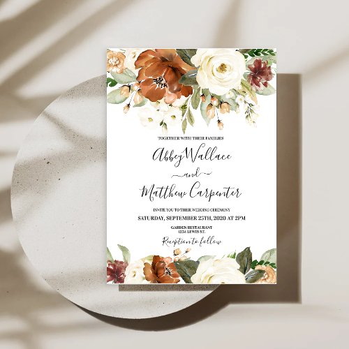fall wedding invitation