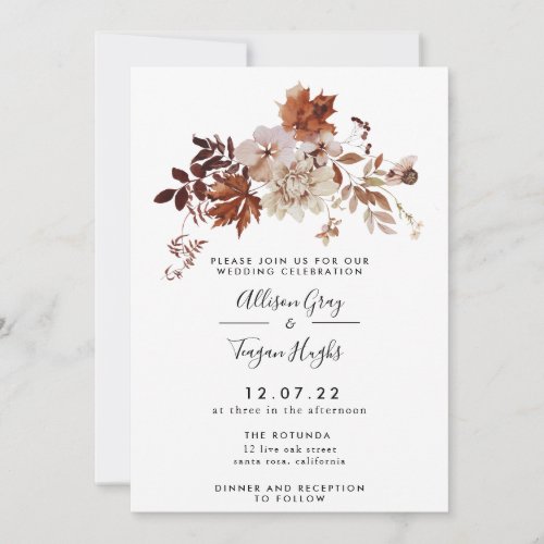 Fall Wedding Invitation  Budget Flyer