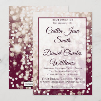 Fall Wedding Invitation - Champagne and Wine