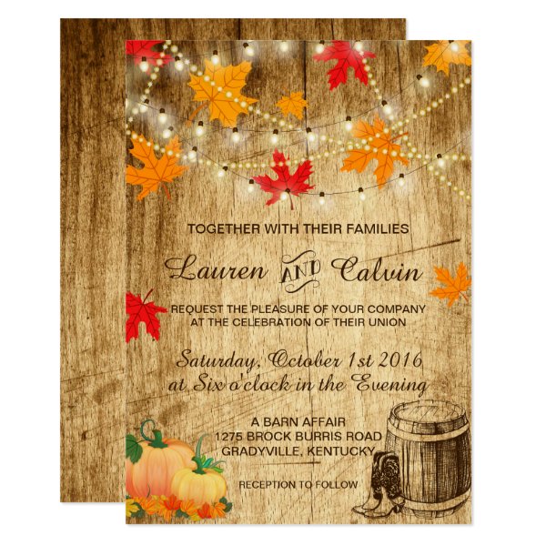 256943191625026577 Fall wedding invitation for a rustic wedding