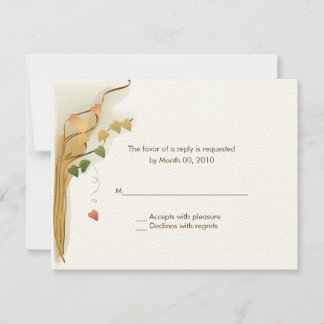 Fall Wedding Invitation reply cards