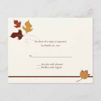 Fall Wedding Invitation RSVP Cards