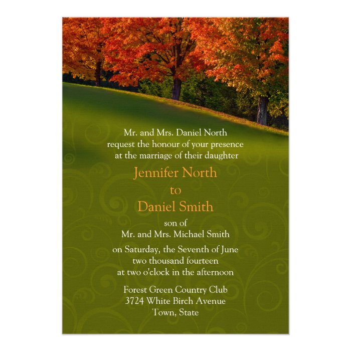 Fall Wedding Invitations