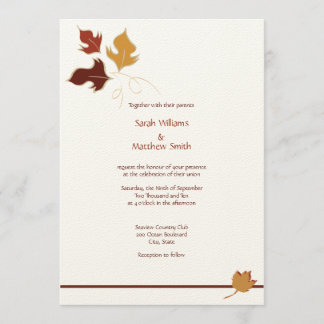 Fall Wedding Invitations