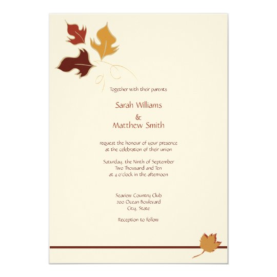 Fall Wedding Invitations