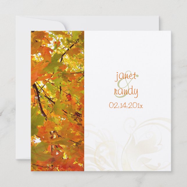 Fall wedding invitations (Front)