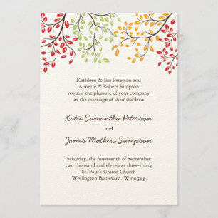 Fall Wedding Invites