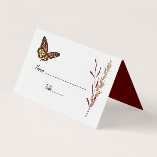 Fall Wedding Monarch Butterfly Monogram