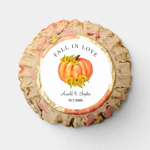 Fall Wedding Orange Pumpkin  Reeses Peanut Butter Cups