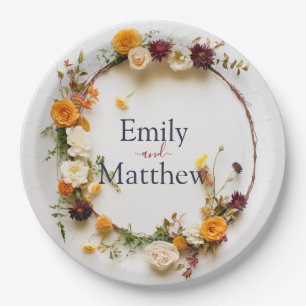 Fall Wedding Paper Plates