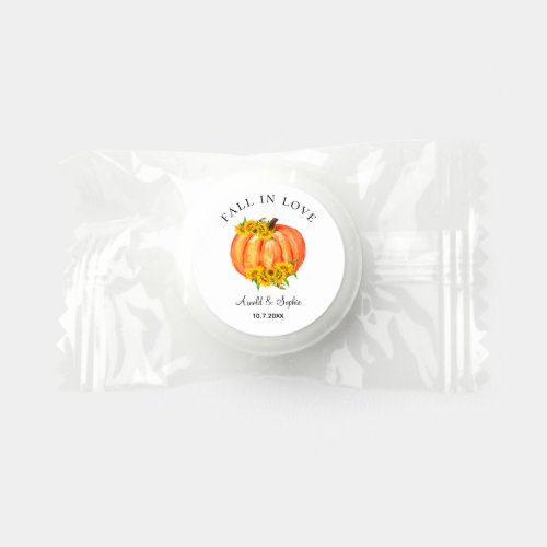 Fall Wedding Pumpkin Bride Groom   Life Saver Mints