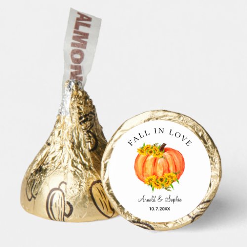 Fall Wedding Pumpkin Orange White  Hersheys Kisses