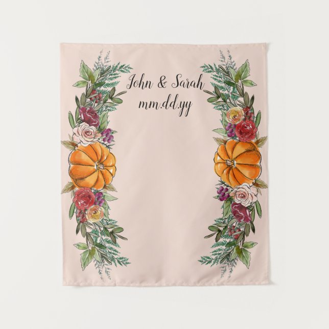 Fall Wedding Reception Backdrop Winter Photo Booth (Front)