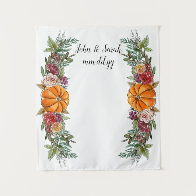 Fall Wedding Reception Backdrop Winter Photo Booth (Front)