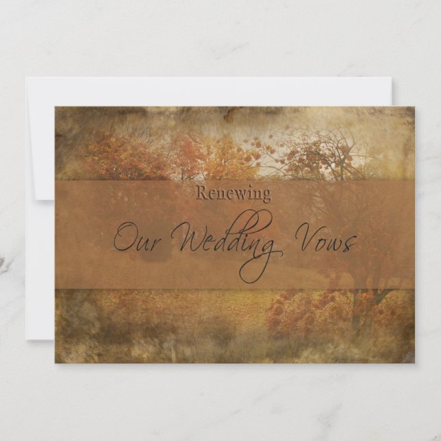 FALL WEDDING RENEWING VOWS INVITATION (Front)