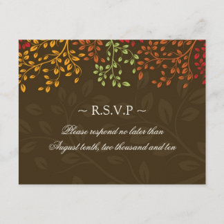 Fall Wedding Reply Cards