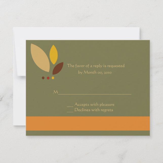Fall Wedding Reply cards (Front)
