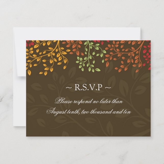 Fall Wedding Reply Cards (Front)