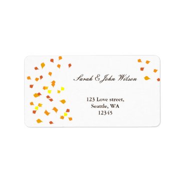 fall wedding ,return address label