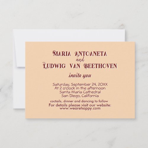 Fall wedding RSVP card