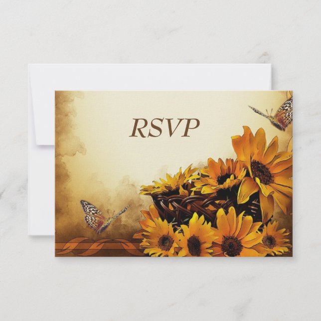 Fall Wedding RSVP Card (Front)