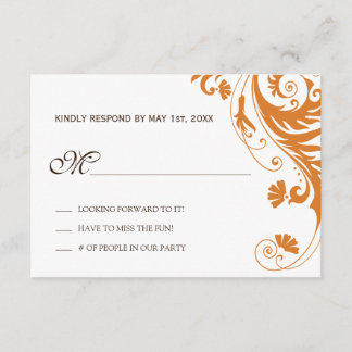 Fall Wedding RSVP cards