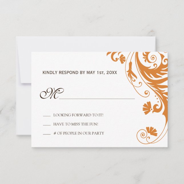 Fall Wedding RSVP cards (Front)
