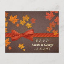 fall wedding rsvp cards