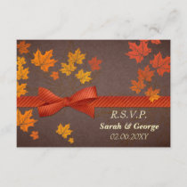 fall wedding rsvp cards standard 3.5 x 5