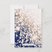 Fall Wedding RSVP - Champagne and Navy Invitation (Back)