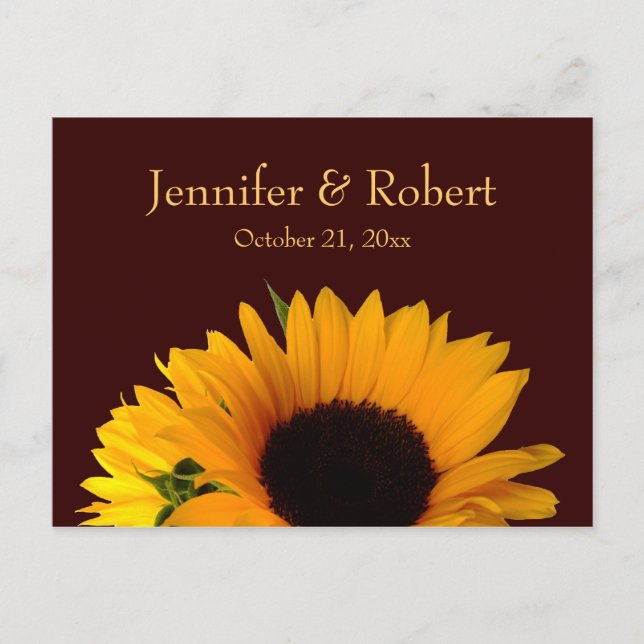 Fall Wedding RSVP Postcard (Front)