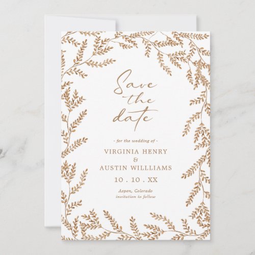Fall Wedding Save The Date