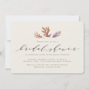 Fall wedding shower invitation