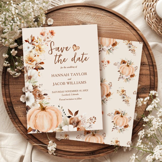 Fall Wedding Terracotta Save The Date (Creator Uploaded)