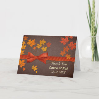 fall wedding Thank You Card