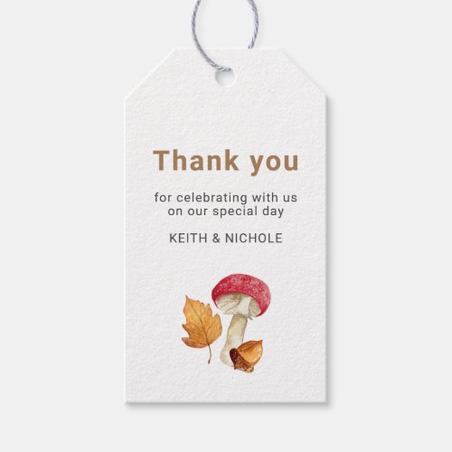 Fall Wedding Thank You Gift Tags