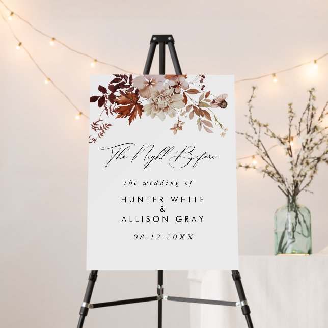 Fall Wedding Welcome Sign (In Situ (Stand))