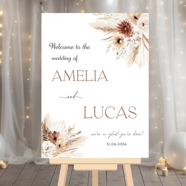 Fall Wedding Welcome Sign, Boho Wedding Sign, Boho Foam Board (Creator Uploaded)