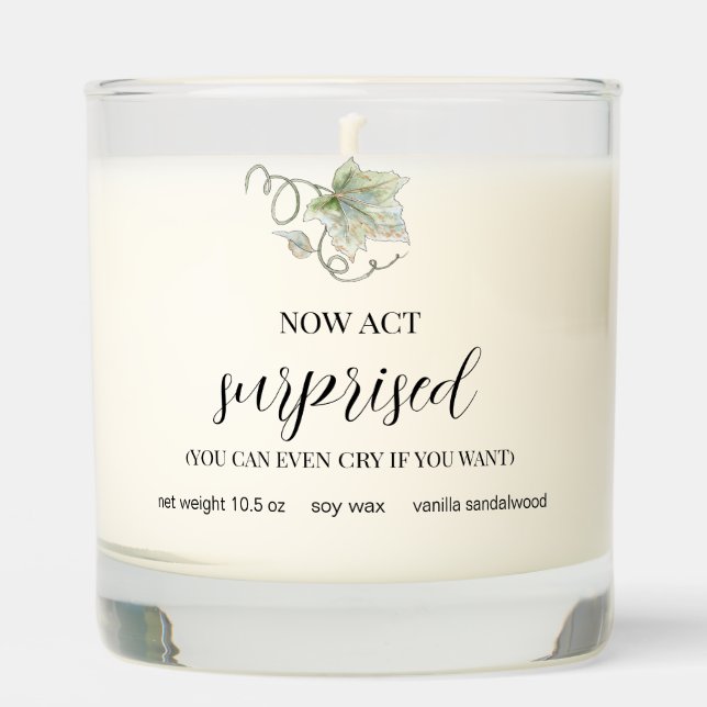 Fall Wedding Will You Be My Bridesmaid  Scented Candle (Front)