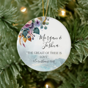 Fall Weddings Ceramic Ornament