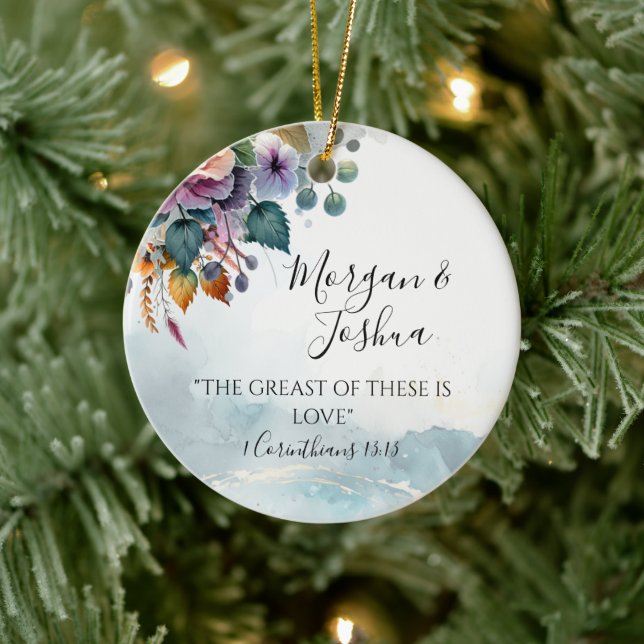 Fall Weddings Ceramic Ornament (Tree)