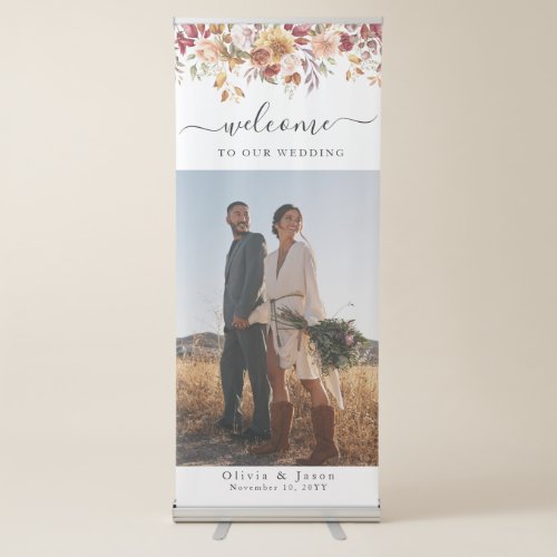 fall Welcome personalized Photo  Retractable Banner