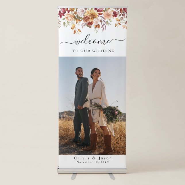 fall Welcome personalized Photo  Retractable Banner (Front)