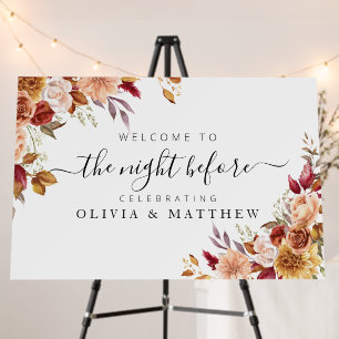 Fall Welcome The night before rehearsal Foam Board