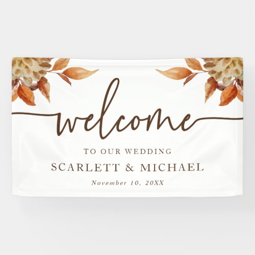 Fall Welcome Wedding Banner