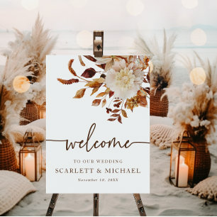 Fall Welcome Wedding Sign